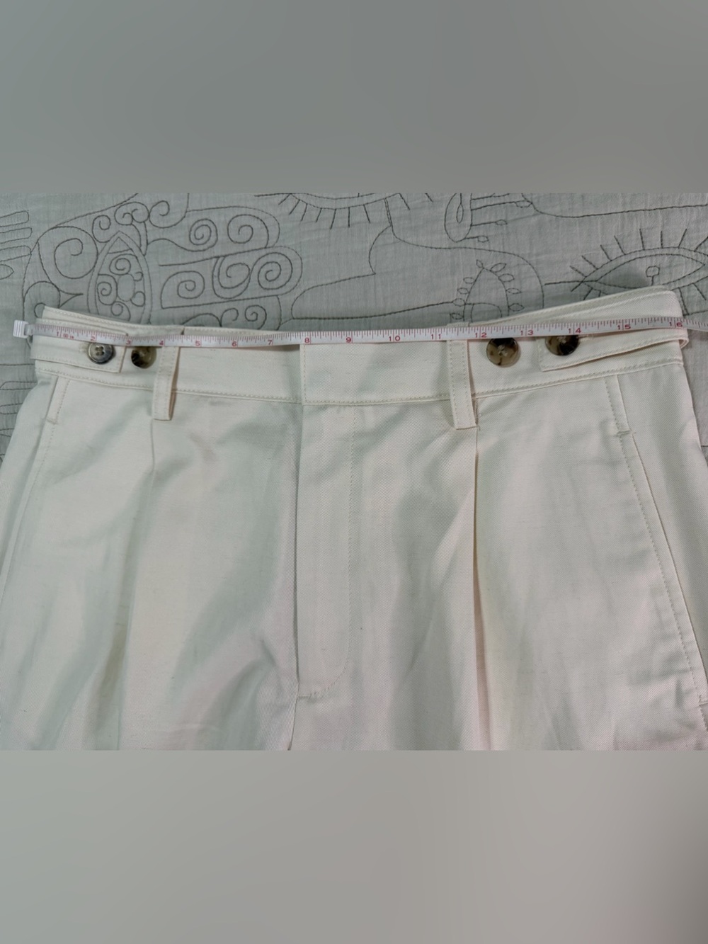 Madewell Barrel-Leg Drapey Twill Pants Vintage Ivory Size 8 NWT - Picture 10 of 12